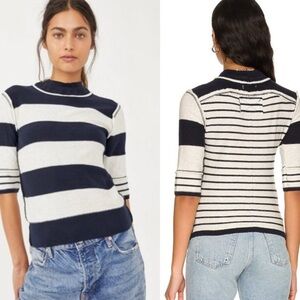 Free People We The Free Striped Beachy Coastal Tee Size Small